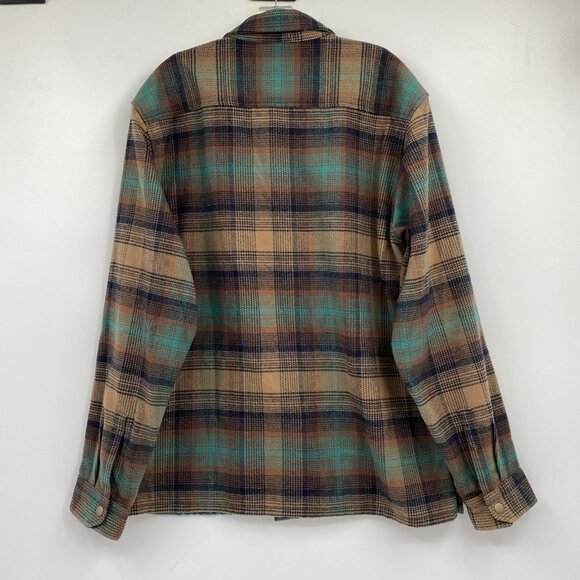 Billabong Brown Blue Plaid Shacket | Men’s Regular L - Picture 4 of 5